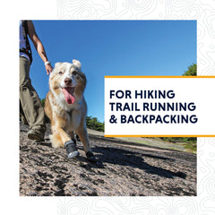 Ruffwear Grip Trex, cierre de velcro, ajuste seguro durante actividad intensa.