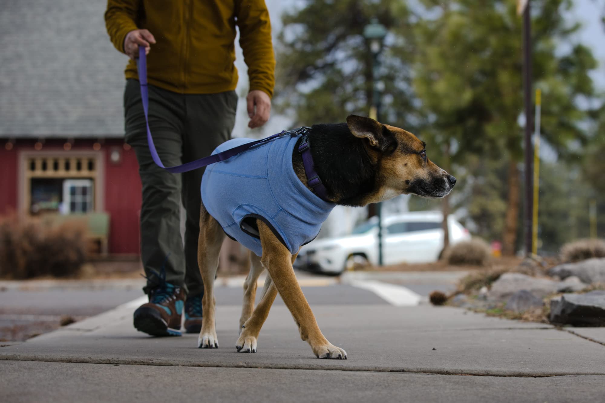 Ruffwear Hemp Hound Sweater uso urbano y sendero: versatilidad todo el año.