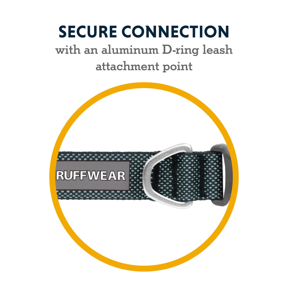 Ruffwear Hi & Light Anillo rápido de aluminio facilita cambios de configuración.