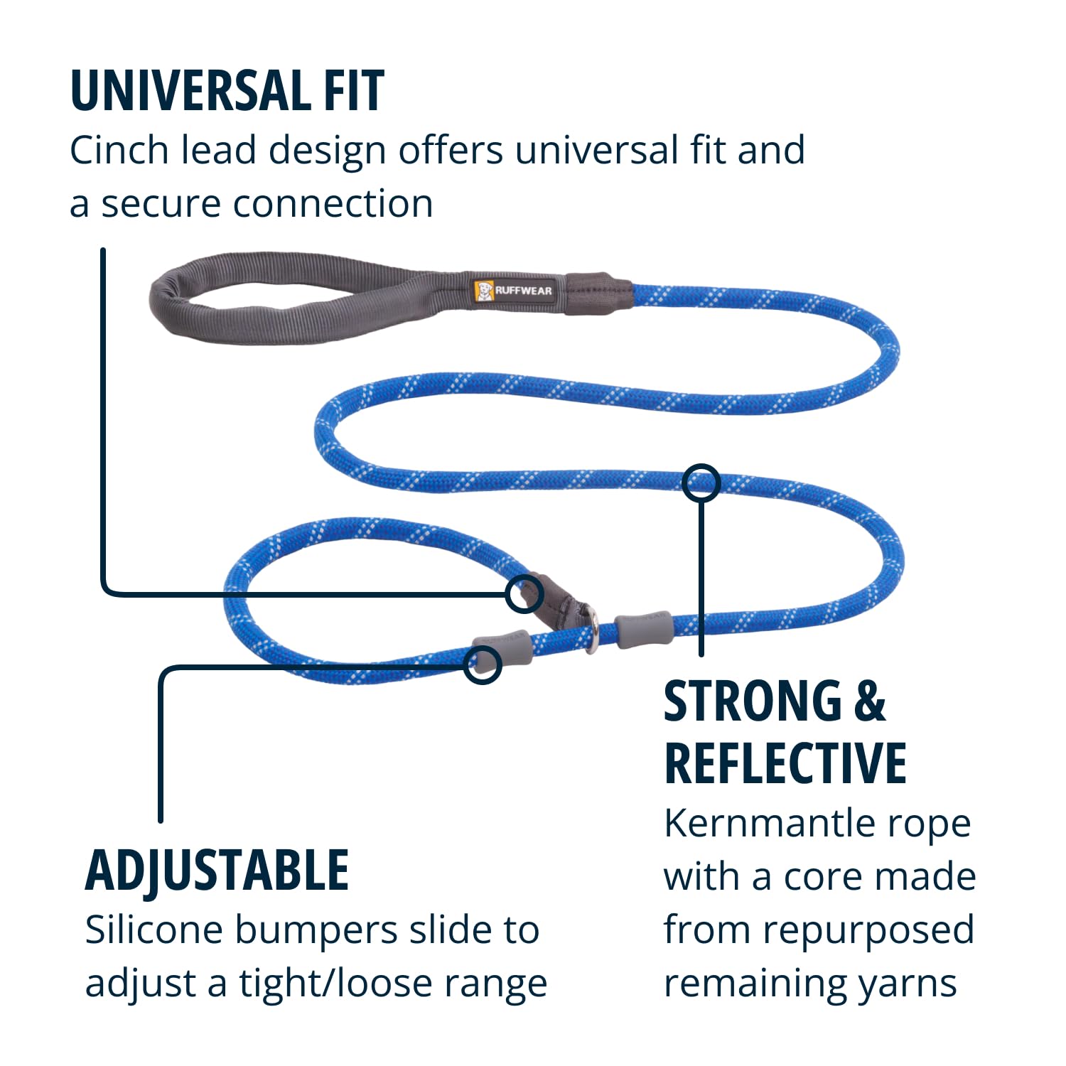 Ruffwear Just‑A‑Cinch, paseos urbanos con correa ligera y segura.