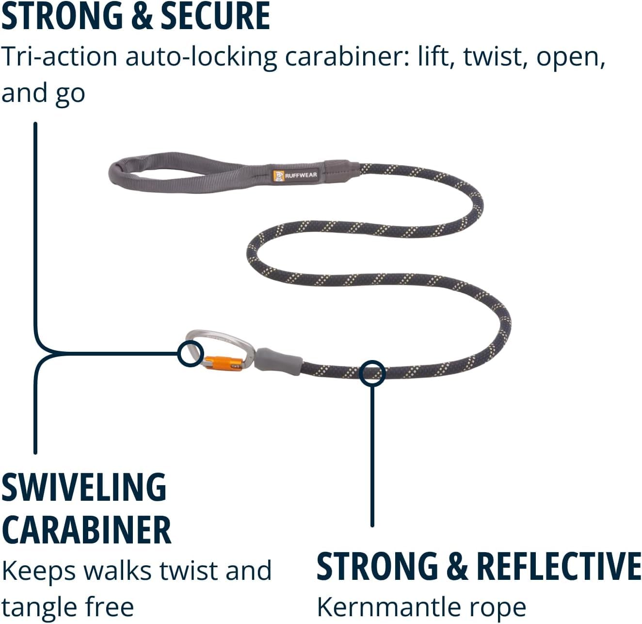 Ruffwear Knot-a-Leash anilla para bolsas para paseos limpios