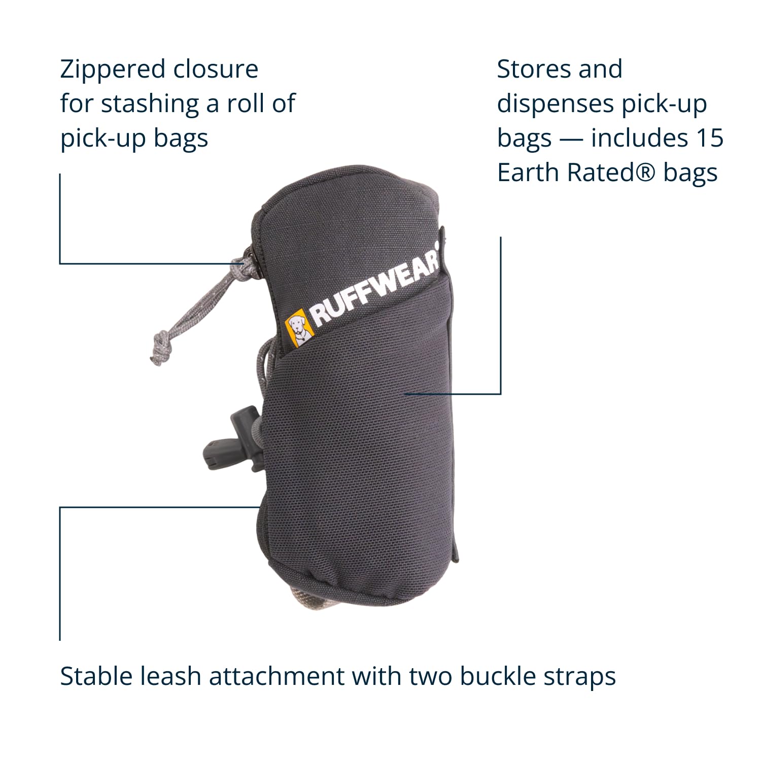 Ruffwear Stash Bag Mini cierre para recargas, uso con una mano durante la caminata