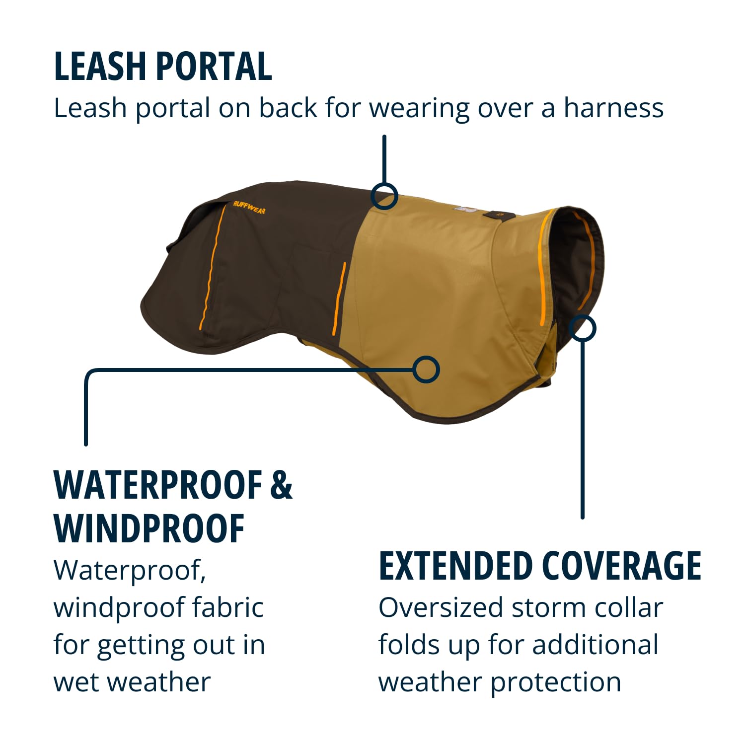 Ruffwear Sun Shower cobertura extendida con cuello protector.