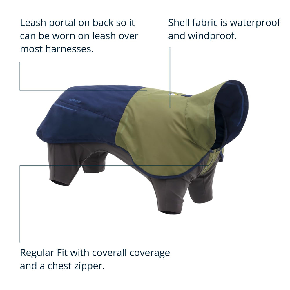 Ruffwear Sun Shower: detalles reflectivos para mayor visibilidad en poca luz.