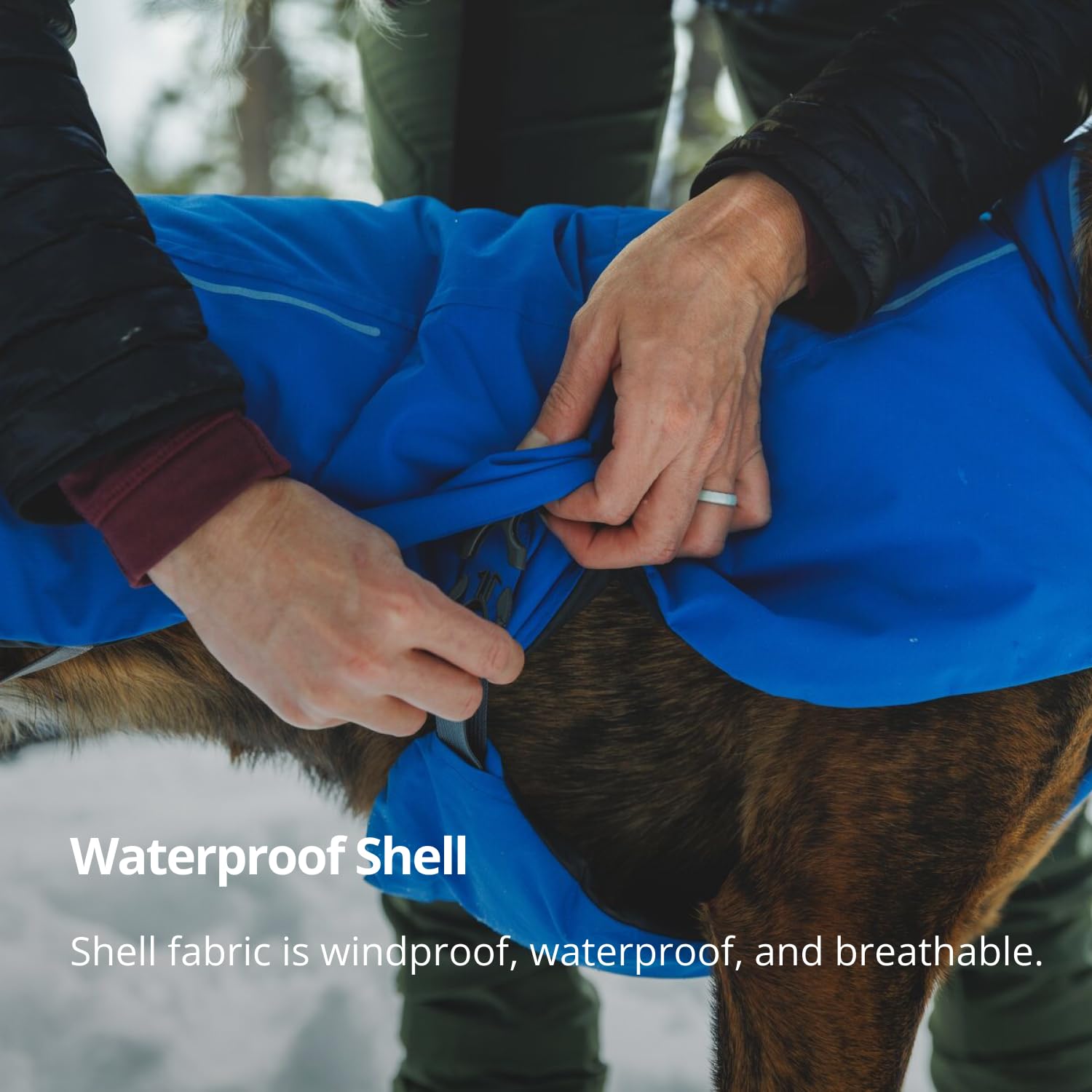 Banda reflectante de la chaqueta Ruffwear Vert para visibilidad