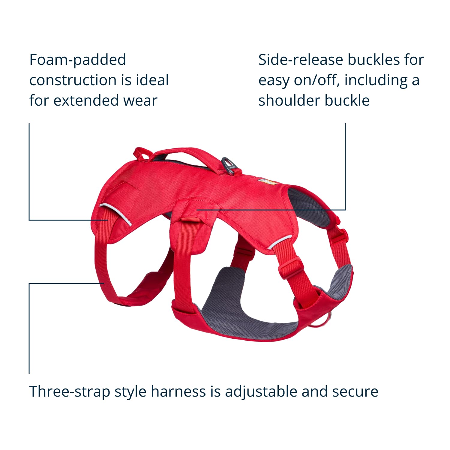 Ruffwear Web Master puntos de enganche triple para entrenamiento, paseo y senderismo