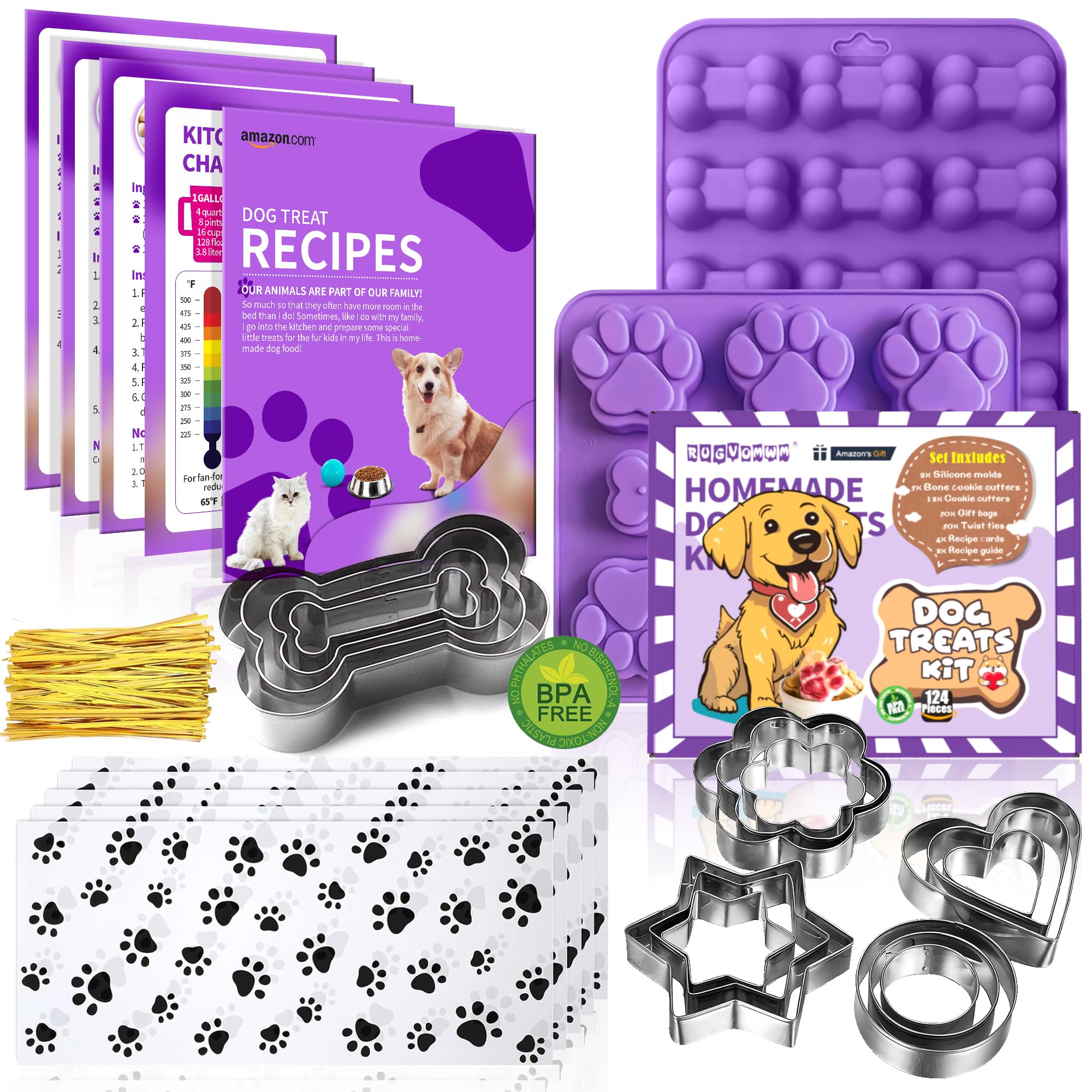 RUGVOMWM molde silicona huesos 18 cavidades para galletas saludables de perro