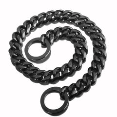 RUMYPET collar cubano negro 19mm para razas grandes con mayor sujeción y presencia.