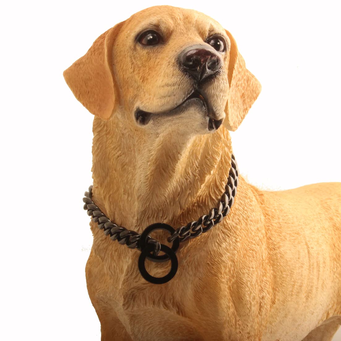 RUMYPET collar cubano, detalle del eslabón grueso y seguro.