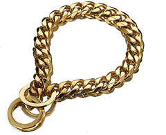 Collar RUMYPET 15 mm dorado, ideal para razas medianas y estilo.