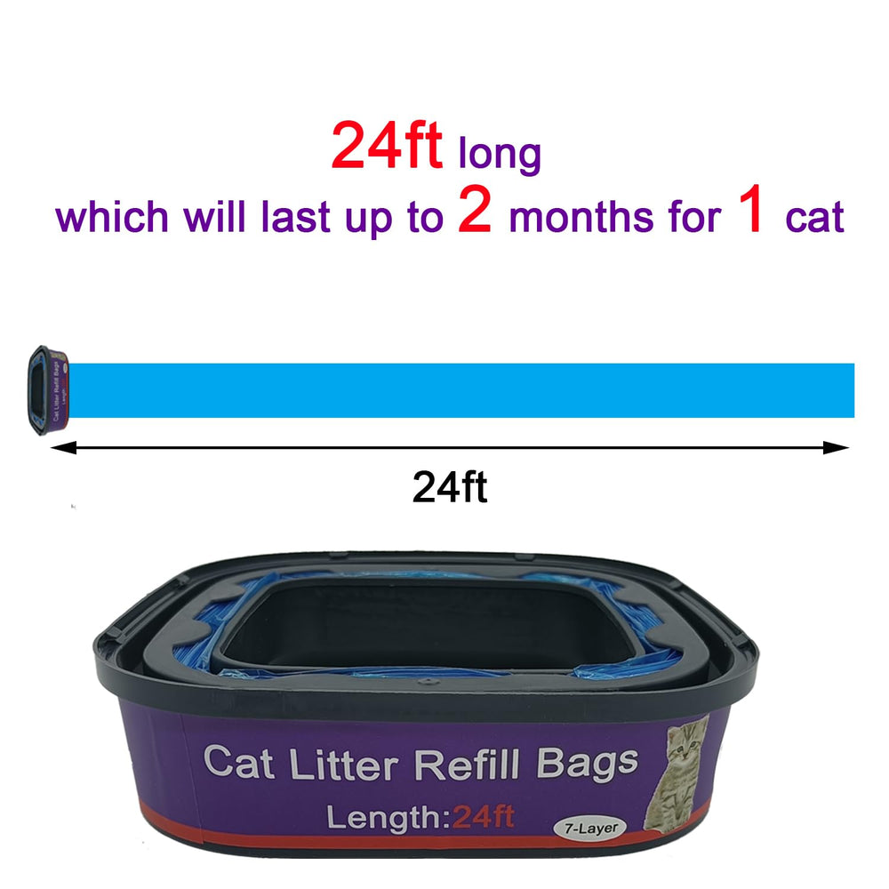 RUNDE bolsas relleno para arena de gatos Genie Plus, compatibilidad total para cubos grandes.