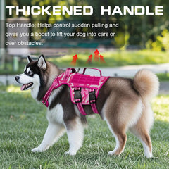 RunFido arnés para perro grande con sistema Molle para accesorios y entrenamiento modular.