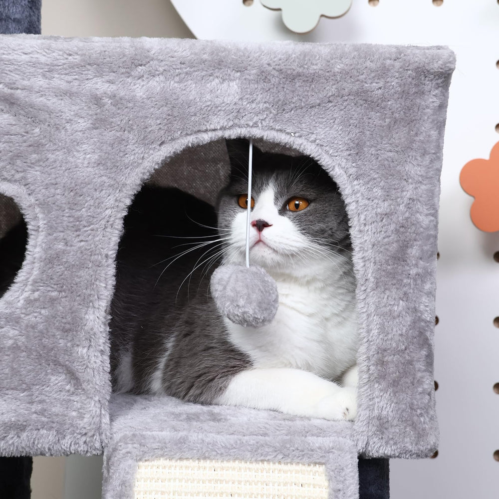 Runske árbol de gatos 41 pulgadas bolas-juguete, estímulo interactivo para felinos.