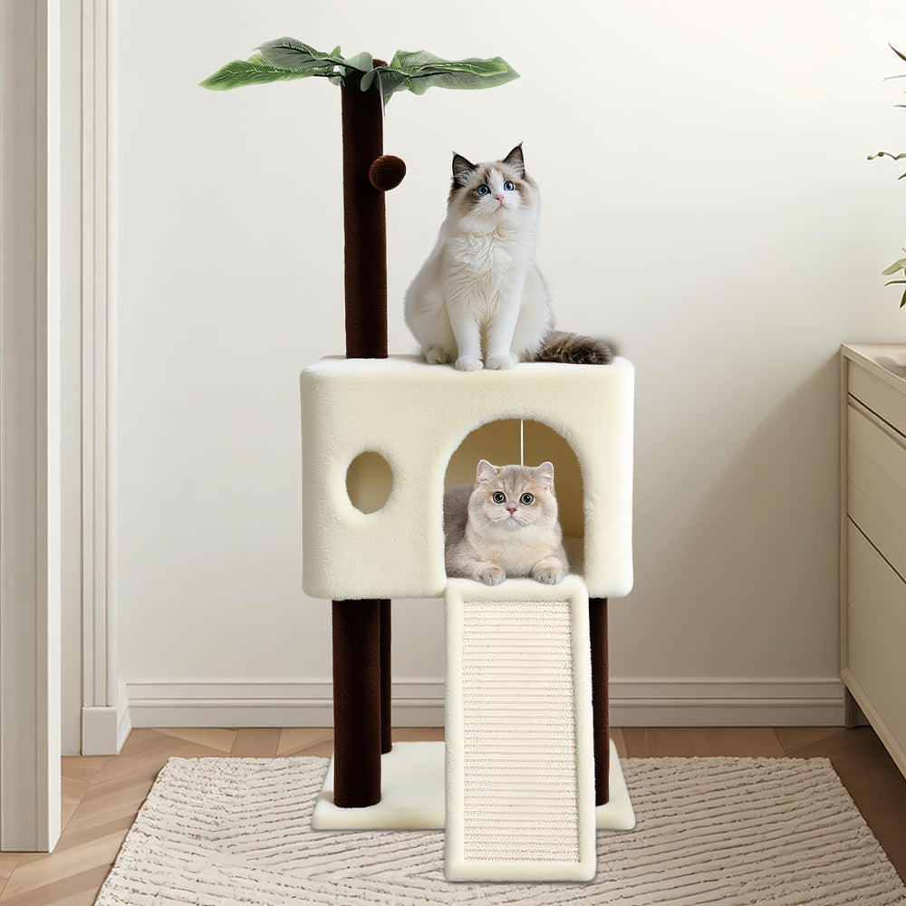 Runske arbol gatos 41 pulgadas zona arañado: superficies duraderas para arañar muebles.
