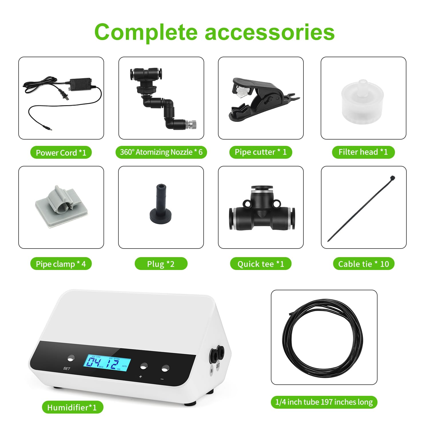 RUNWUSHENG boquilla ajustable 360 grados distribuye la humedad de forma uniforme.