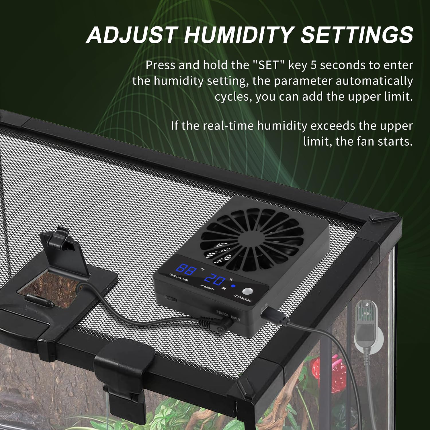 RUNWUSHENG pantalla digital lecturas claras de temperatura y humedad para monitorización rápida