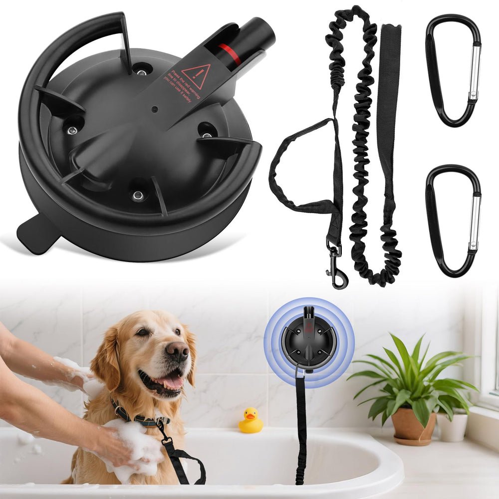 Ruppence ventosa para baño de perros mantiene al animal estable.