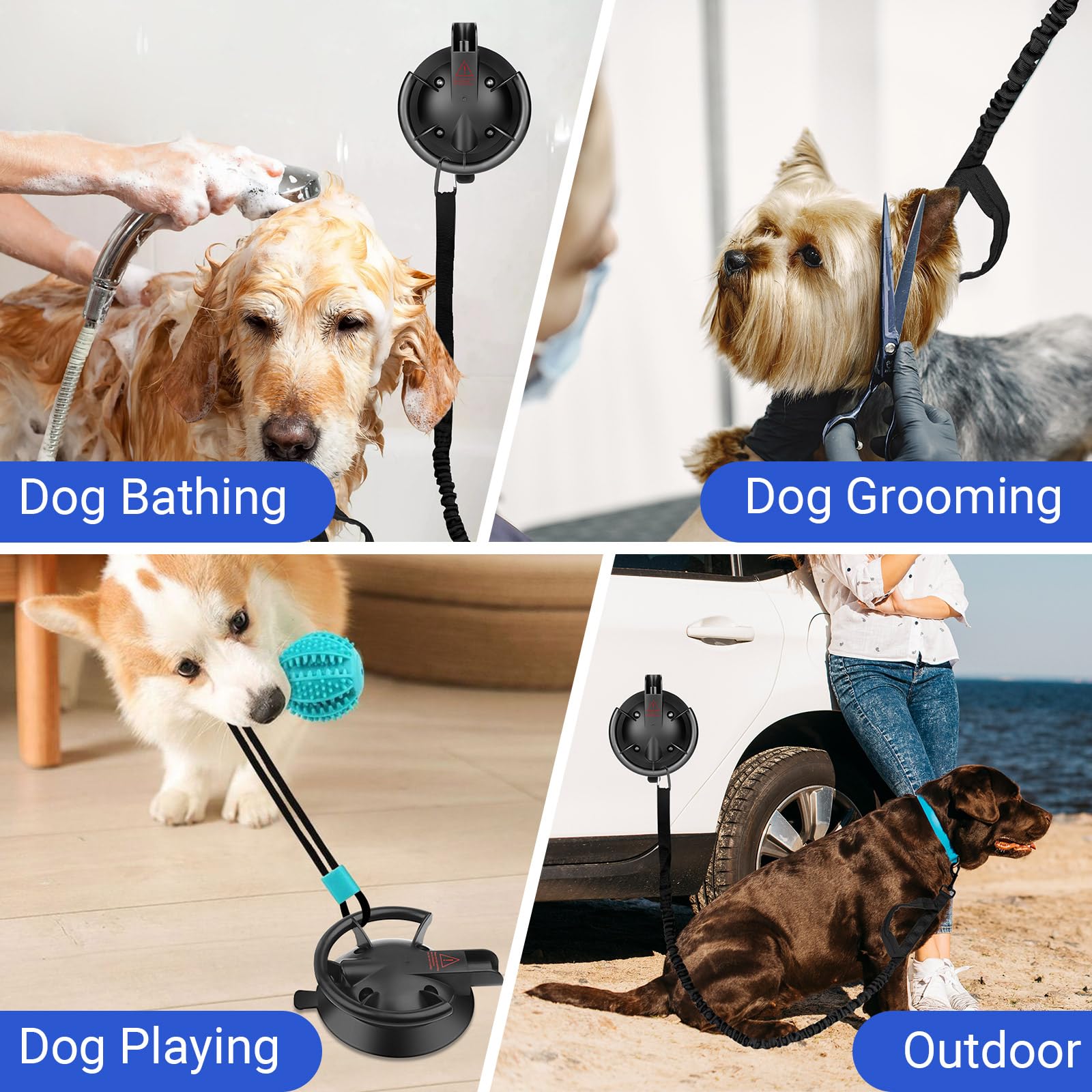Ruppence zona de baño para perros grandes con estabilidad.
