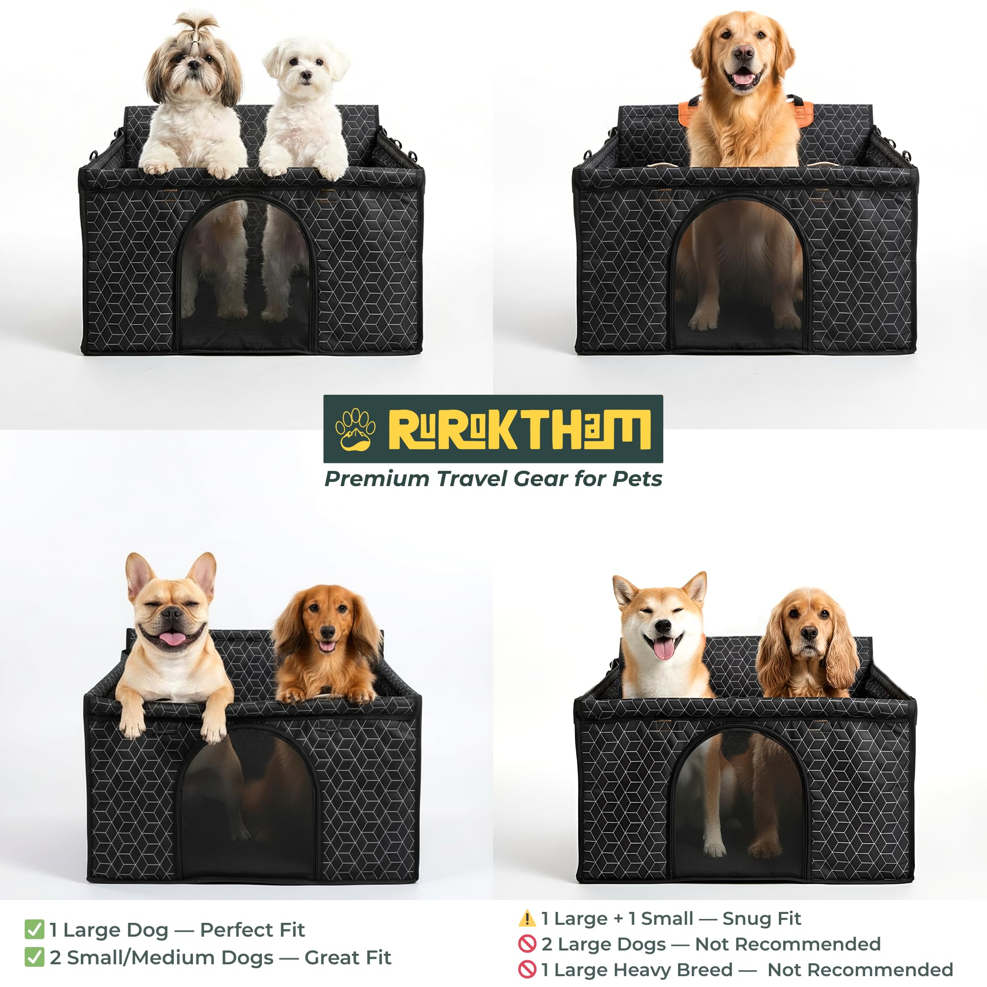 RUROKTHAM almohadilla de felpa desmontable para confort del perro