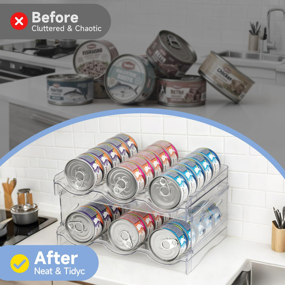 Rvelidode organizador de latas para gatos con capacidad para 36 latas.