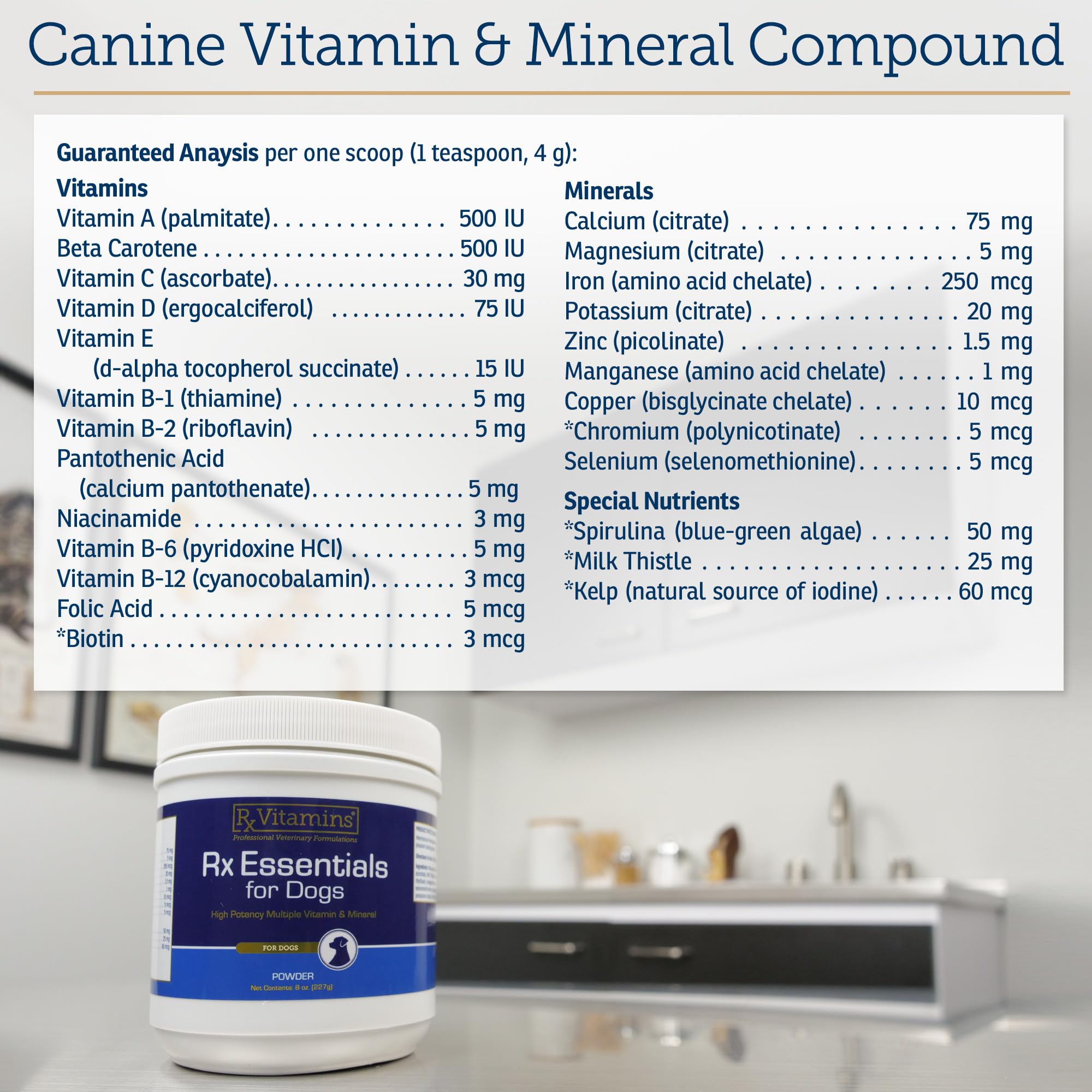 Rx Vitamins para perros, cardo mariano: apoyo hepático para la desintoxicación