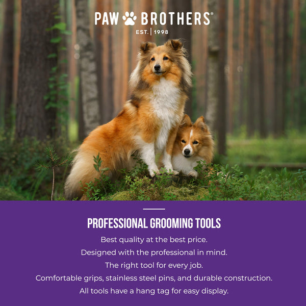 Paw Brothers cepillo, tamaño mediano para pelaje medio