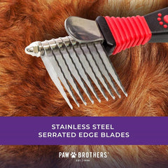 Cepillo Paw Brothers usado en doodles y poodles para eliminar nudos