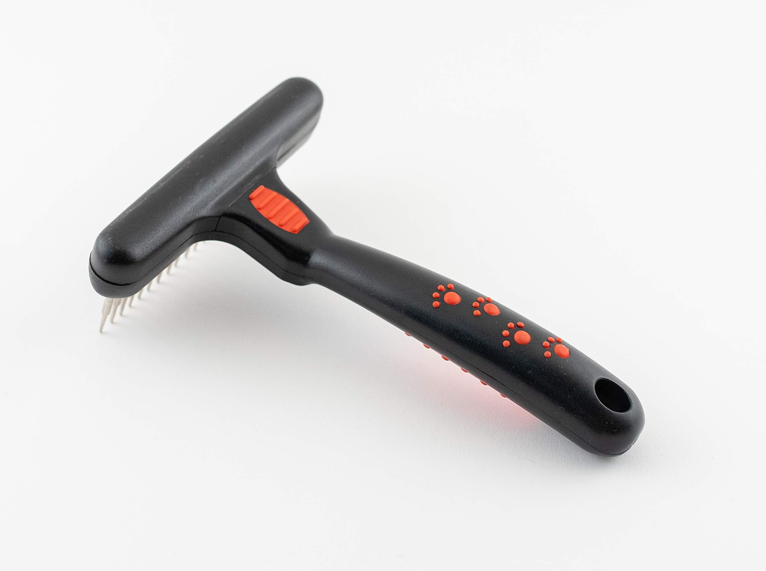 Ryans Paw Brothers Magic Spring Undercoat Rake, dientes redondeados, cepillado suave que evita irritaciones.