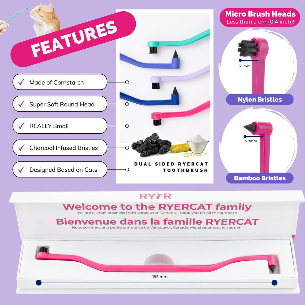RYERCAT Flamingo cepillo maiz biodegradable opción ecológica para cuidado dental