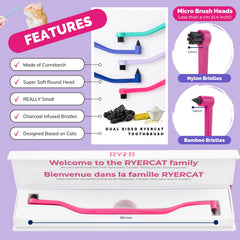 RYERCAT Flamingo cepillo maiz biodegradable opción ecológica para cuidado dental