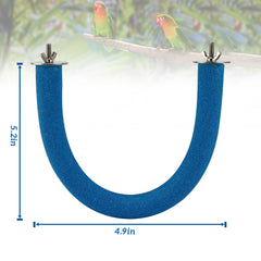 Percha Rypet en forma de U, superficie de cuarzo natural para aves pequeñas.