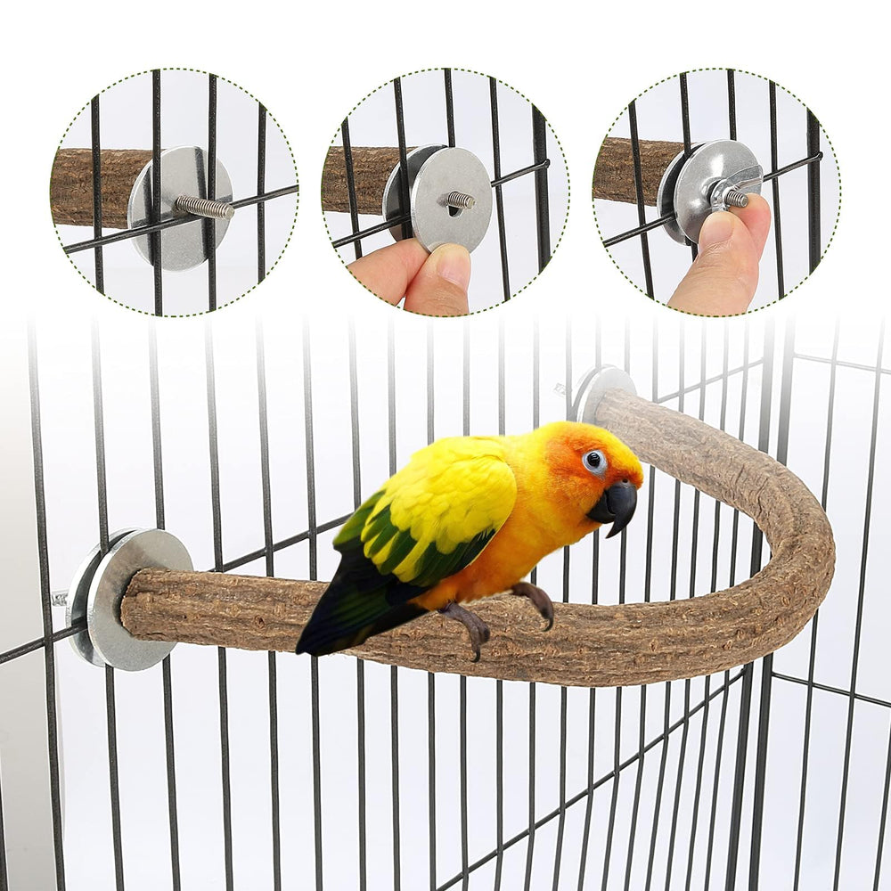 Rypet percha natural para jaula, diseño único que añade variedad y descanso.