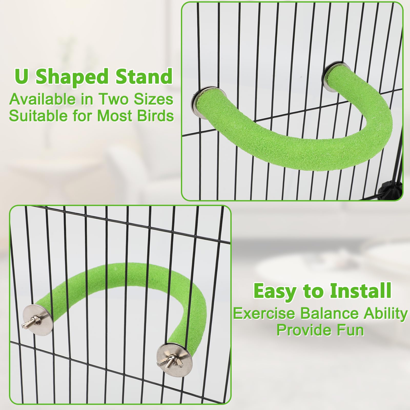 Rypet percha para aves pequeñas y medianas: adecuada para canarios, cotorras y agapornis.