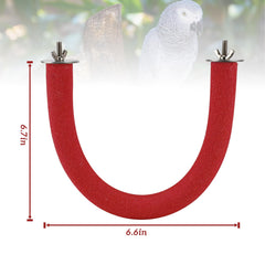 Rypet percha U Shape instalación fácil en jaula para aves.