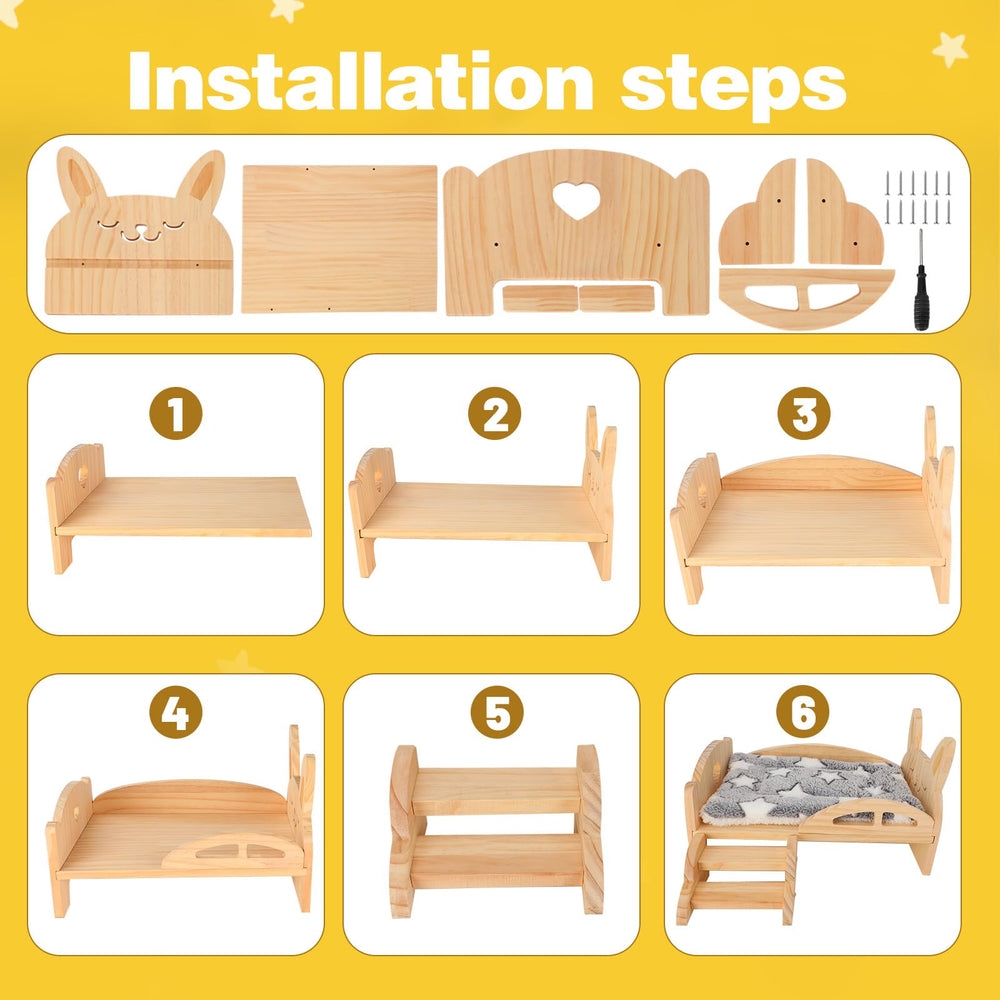 Rypet plataforma de juego para mascotas, la cama sirve como nido y área de juego.