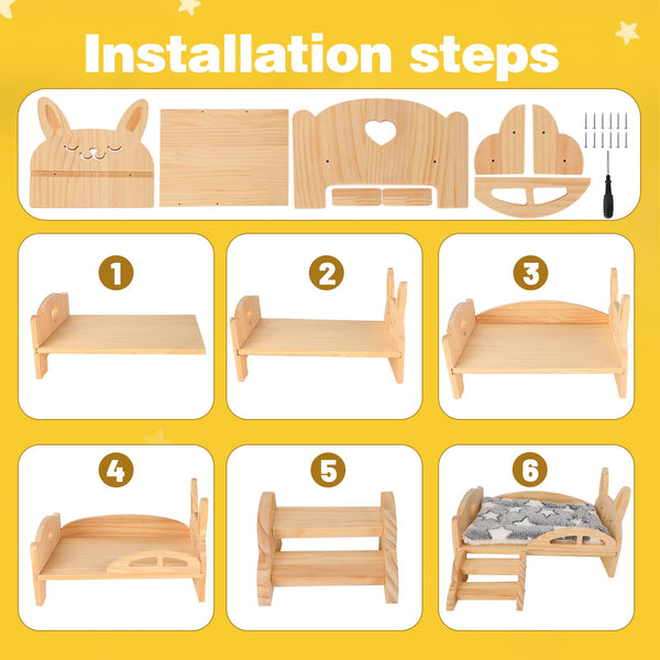 Rypet plataforma de juego para mascotas, la cama sirve como nido y área de juego.