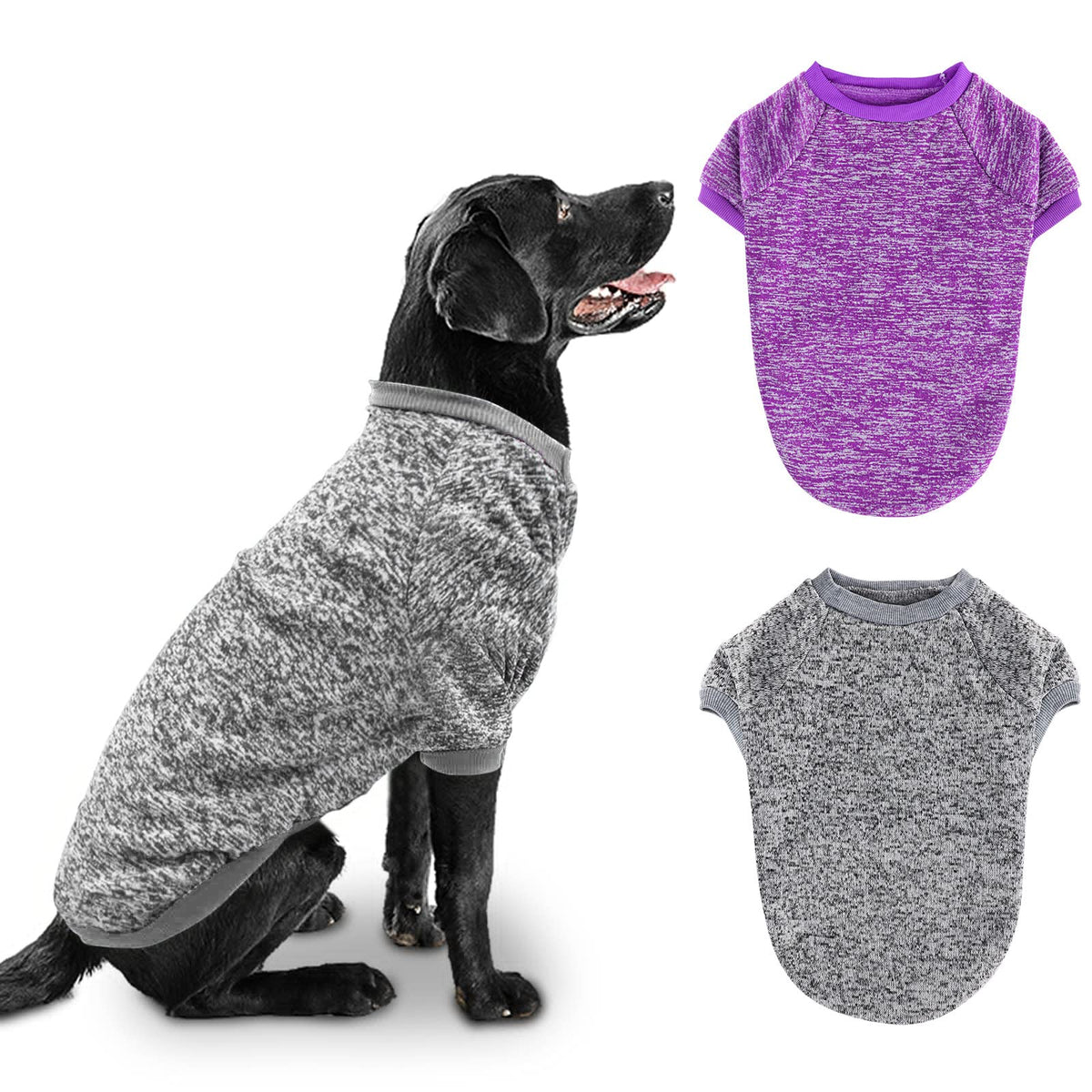 Rypet sudadera para perros grandes en azul marino, perfecto para paseos fríos.