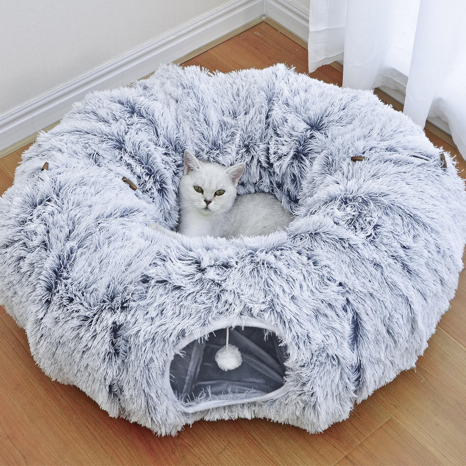 RYpetmia uso-interior-tunel-gato-confortable: ideal para sofá y descanso