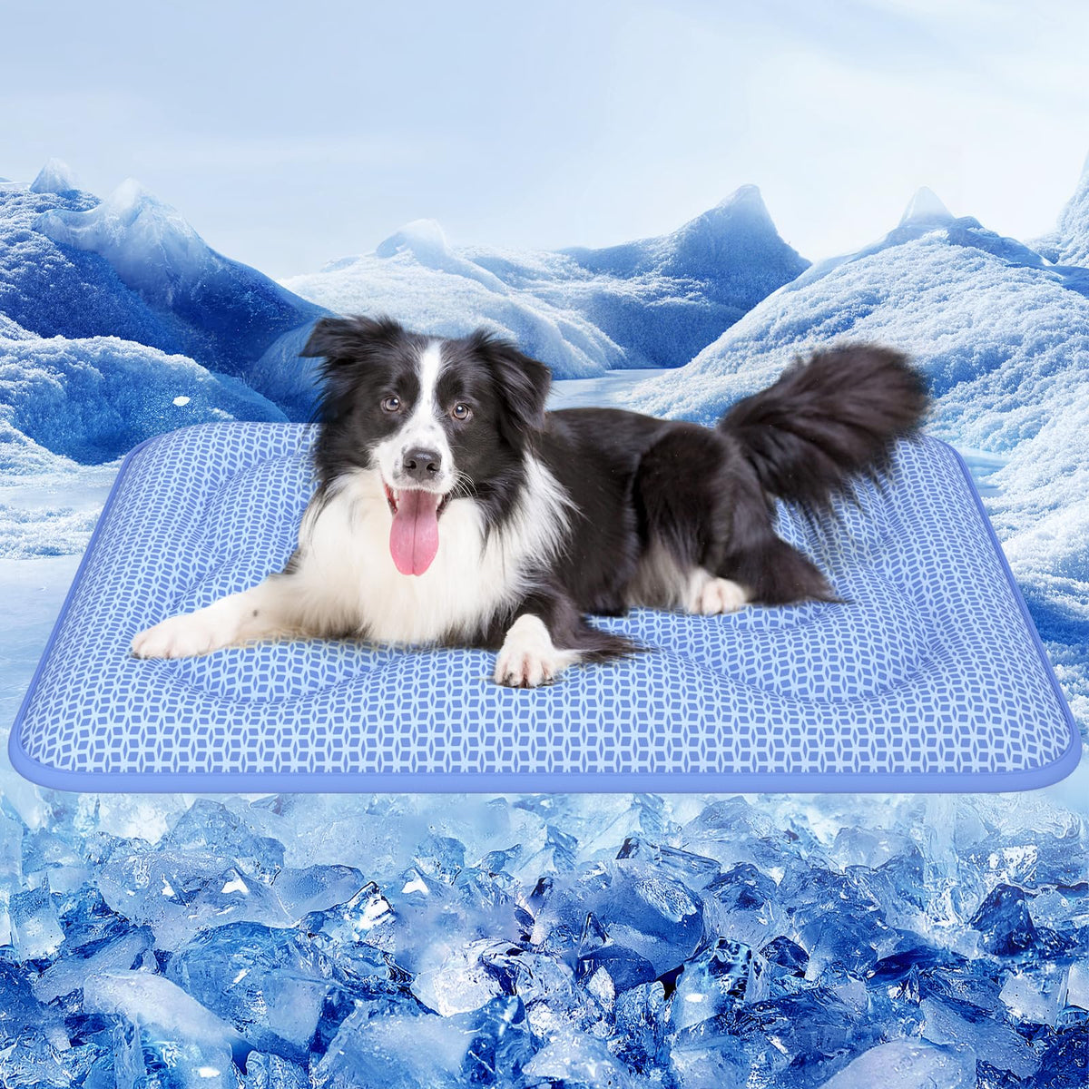 Rywell almohadilla enfriante para perros 44x32 mantiene a tu mascota fresca.