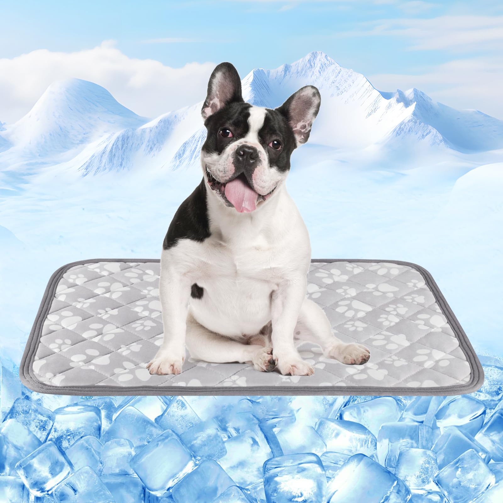 Rywell almohadón para perros, edición gris, cómodo para interiores y exteriores.