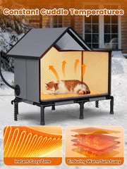 Rywell casa gato caliente exterior aislamiento: mantiene el calor de forma eficiente.