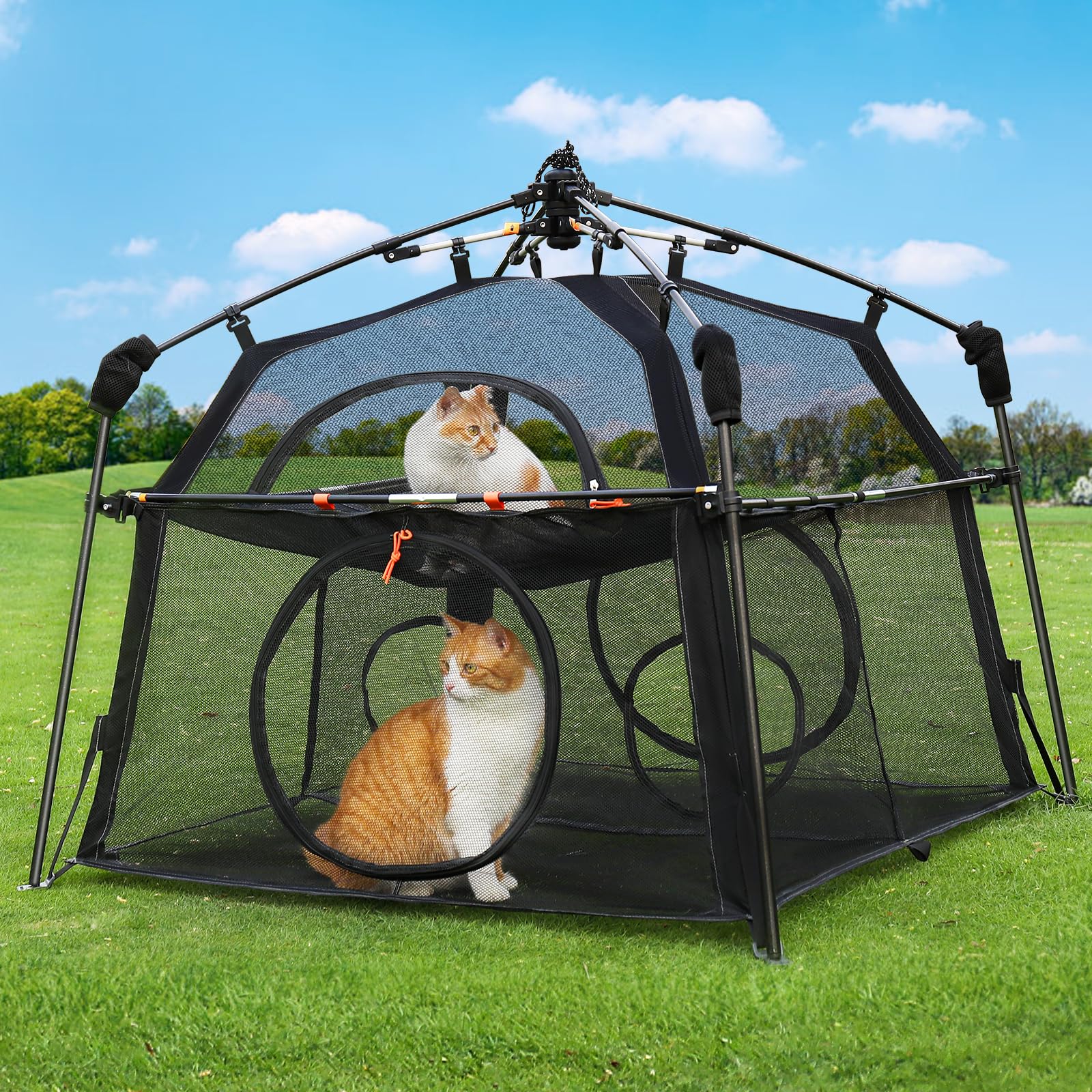Rywell Catio bolsa plegable incluida, transporte cómodo para salidas.