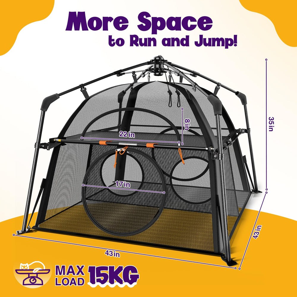 Rywell Catio malla doble costura, resistencia duradera para uso diario.