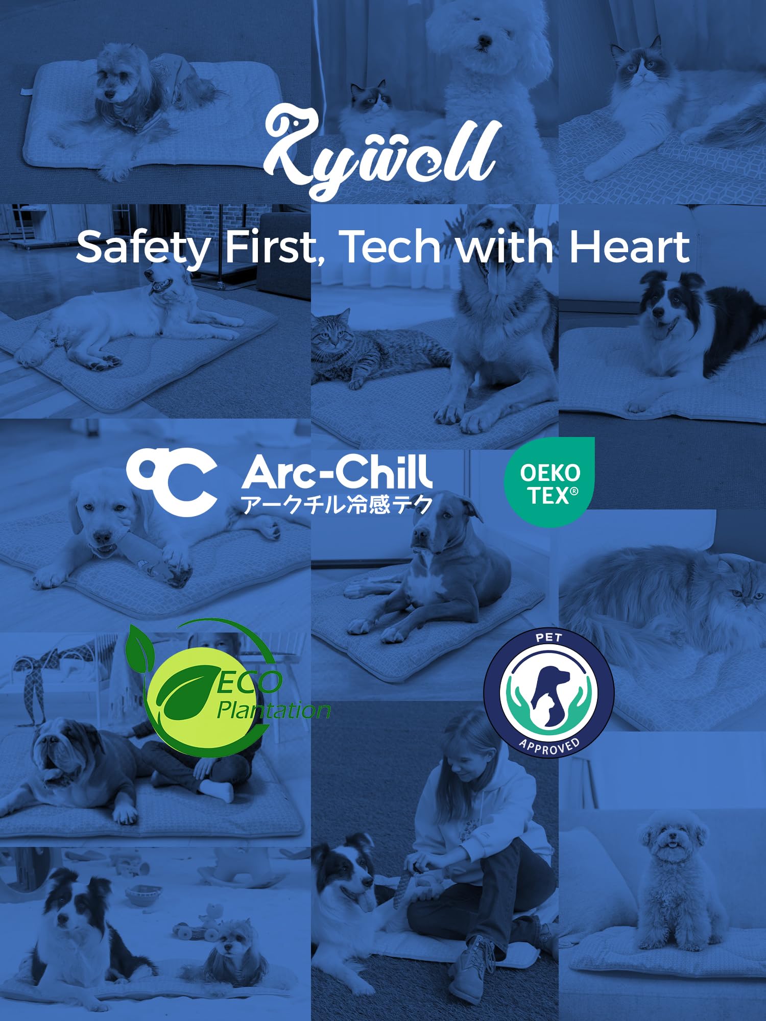 Rywell Manta resistente y fácil de usar para mascotas