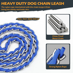 S-ETOVUS cadena cromada resistente para uso diario de perros grandes.
