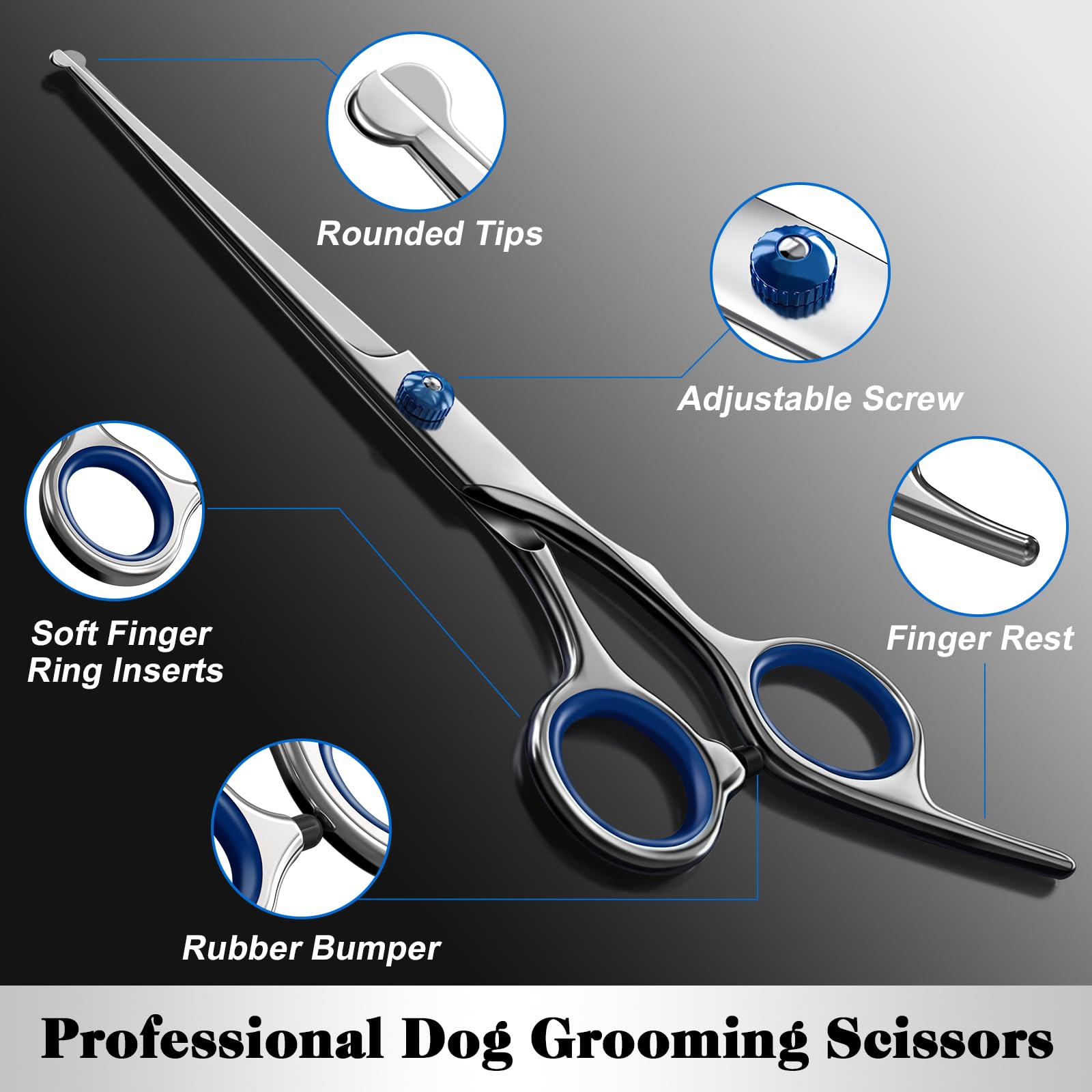 Peine de aseo Saccison para perros, cabello suave y piel sensible.