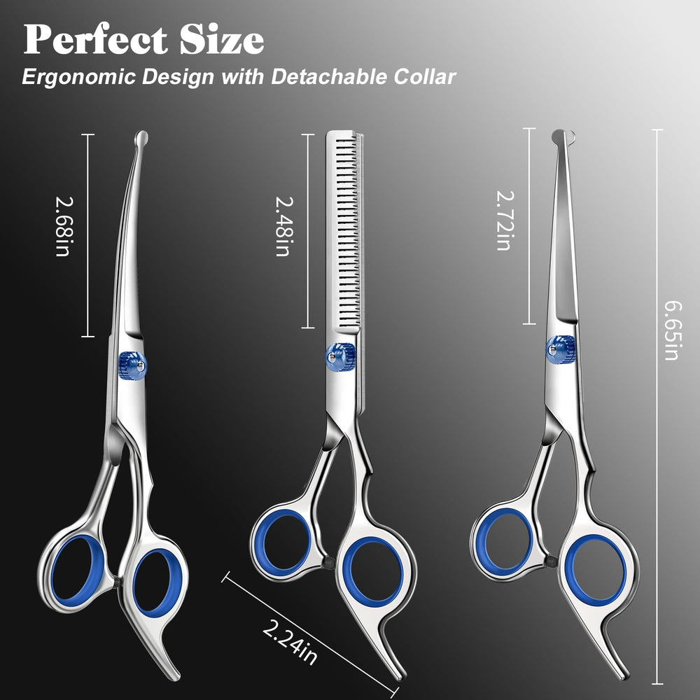 Tijeras rectas duraderas Saccison para pelos gruesos sin tirones.