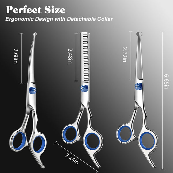 Tijeras rectas duraderas Saccison para pelos gruesos sin tirones.
