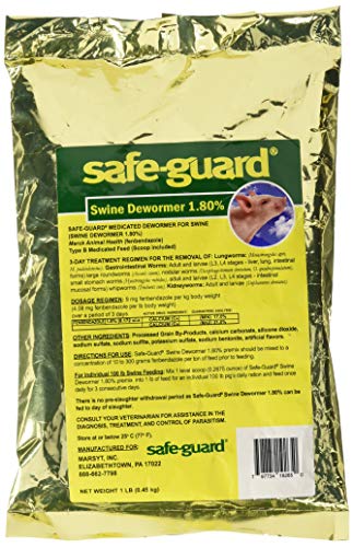 Safe-Guard envase de 1 libra, ideal para tratamientos en la granja.