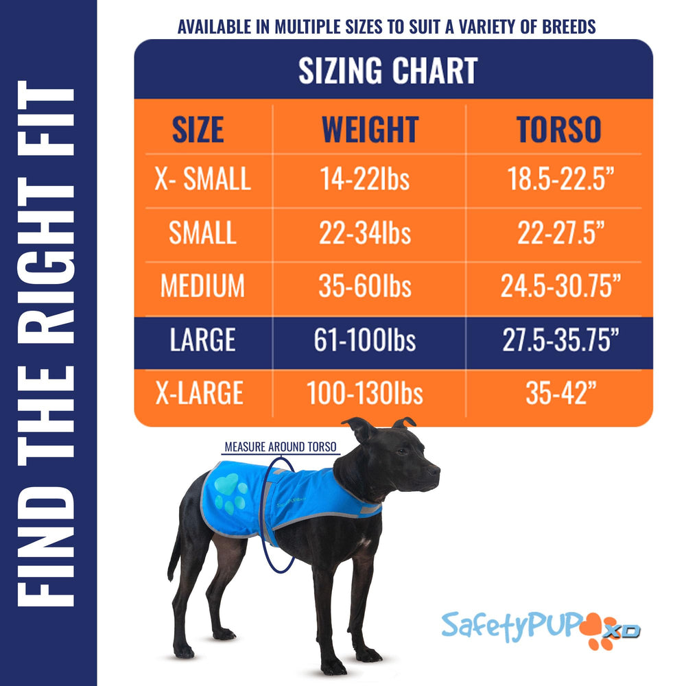 SafetyPUP XD chaleco perr o ergonómico con ajuste de velcro para un ajuste cómodo